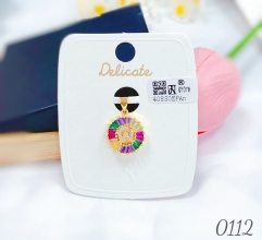 W letter colorful trendy pendant