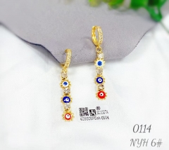 Eye style dazzling pendant earring