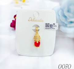 Irregular style red beads pendant