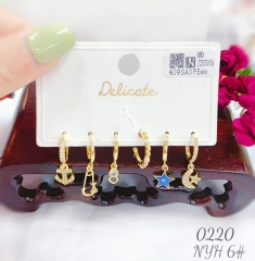 Artificial gemstone exquisite earring