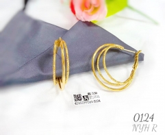 Simple trendy gold/silver colorearring