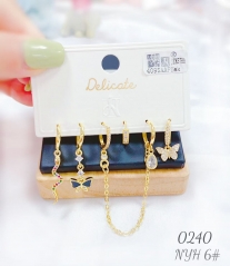 Artificial gemstone exquisite have chain earring