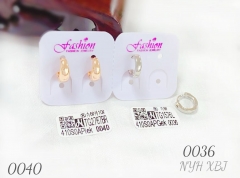 Simple style polishing earring