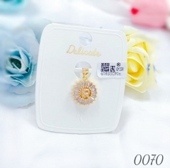 R letter dazzling fine pendant