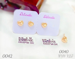 Heart shape polishing stud earring