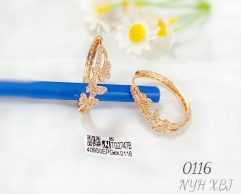 Butterfly zircon dazzling earring