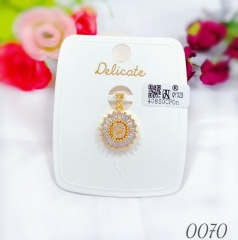 D letter dazzling fine pendant