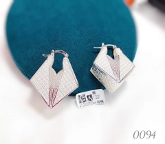 Square simple hollow earring