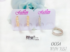 Simple style zircon earring