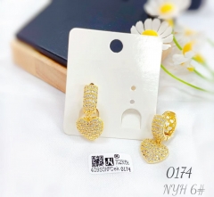 Artificial gemstone exquisite pendant earring