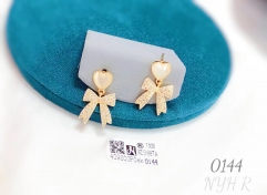 Bow pendant heart earring