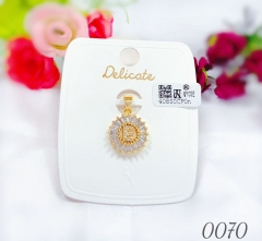 E letter dazzling fine pendant