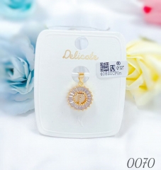 T letter dazzling fine pendant