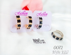 Dazzling black zircon earring