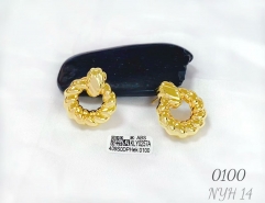 Twist curl hollow bright stud earring