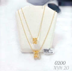 Hollow fine style gold color necklace