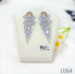 Artificial gemstone exquisite gold/silver color beads earring