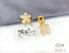 Flower zircon dazzling earring