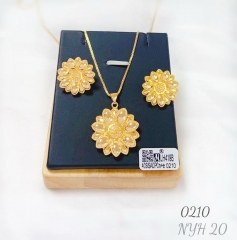 Sumflower fine earring necklace