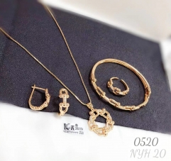 Hollow style new sale exquisite gold/silver color jewelry set