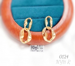 Hollow style gold color stud earring