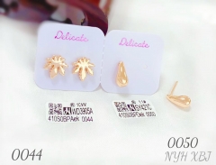 Irregular polishing stud earring