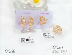 Irregular style zircon earring