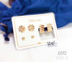 Irregular exquisite gold color earring