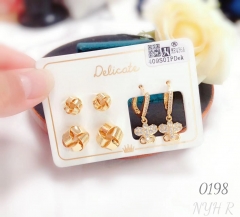 Irregular style zircon fashion earring