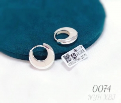 Simple style silver color earring