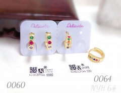 Colorful zircon exquisite earring