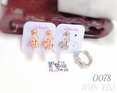 Irregular style zircon earring