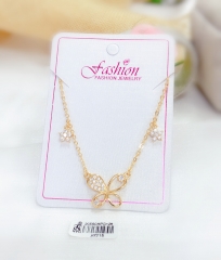 Star/butterfly style dazzling gold/silve color necklace