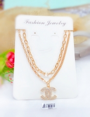 High-end popular rose gold/silver color necklace