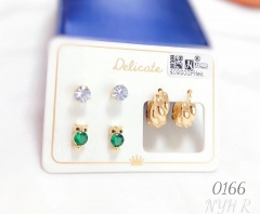 Artificial gemstone exquisite earring