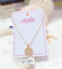 Round style zircon necklace