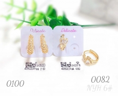 Artificial gemstone exquisite earring