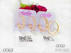 Simple shiny zircon rose gold color earring