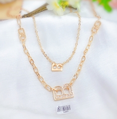 Letter B bright gold/silver color necklace