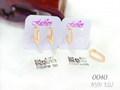 Simple bright gold color earring