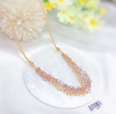 Simple style shiny neckalce