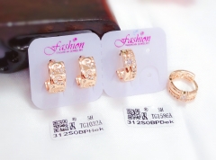 Glossy trendy rose gold color earring