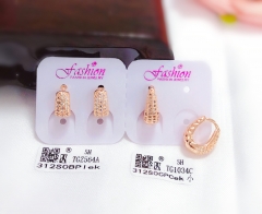 Simple style bright rose gold color earring