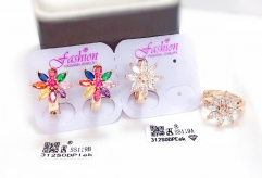 Gorgeous dazzling flower style earirng