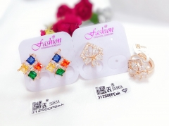 Square zircon fashion earring