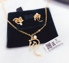 horse model style hollow fine earring necklace