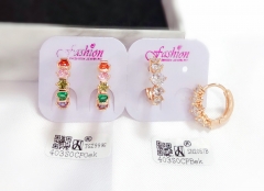 Colorful/whiter zircon dazzling earring