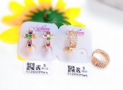 Artificial gemstone exquisite earring