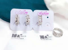 Dazzling fine silver color earring