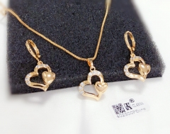 Heart model fine earring necklace